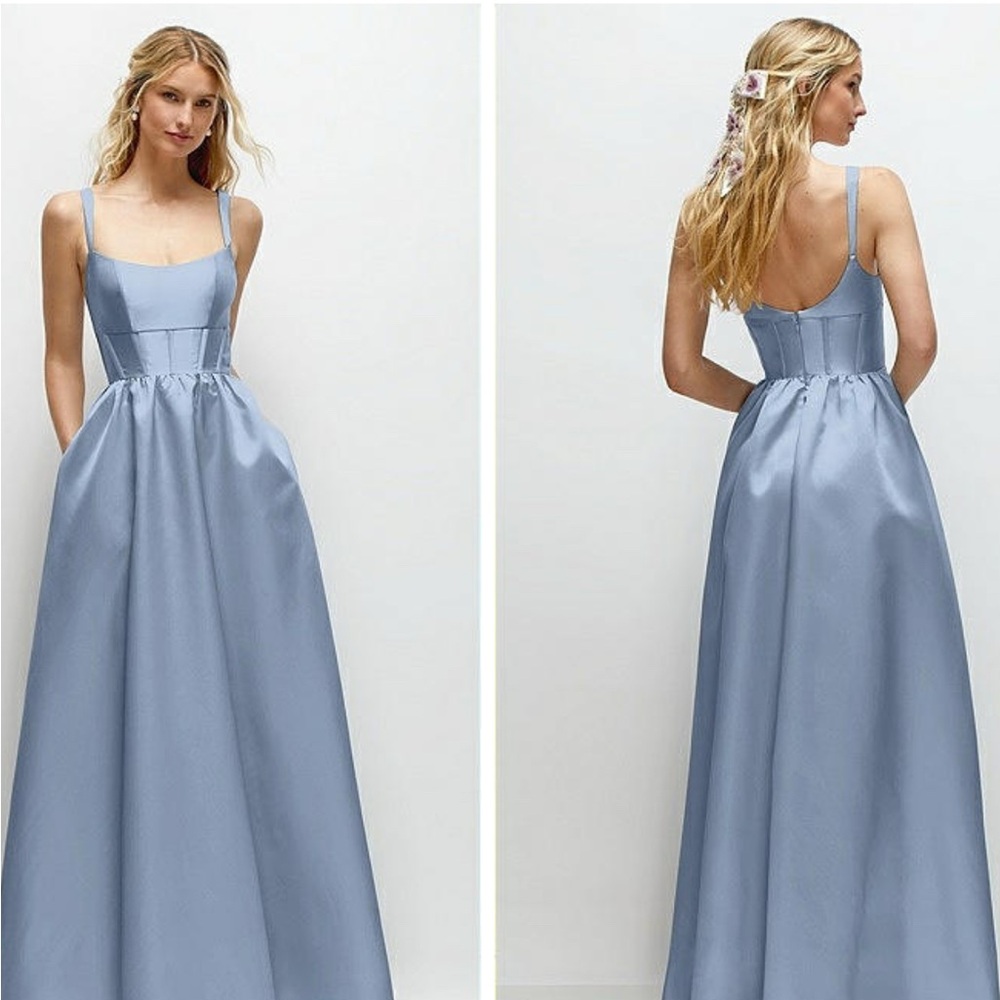Dessy Collection Blue Bridesmaid Dress- Bella Bridesmaid